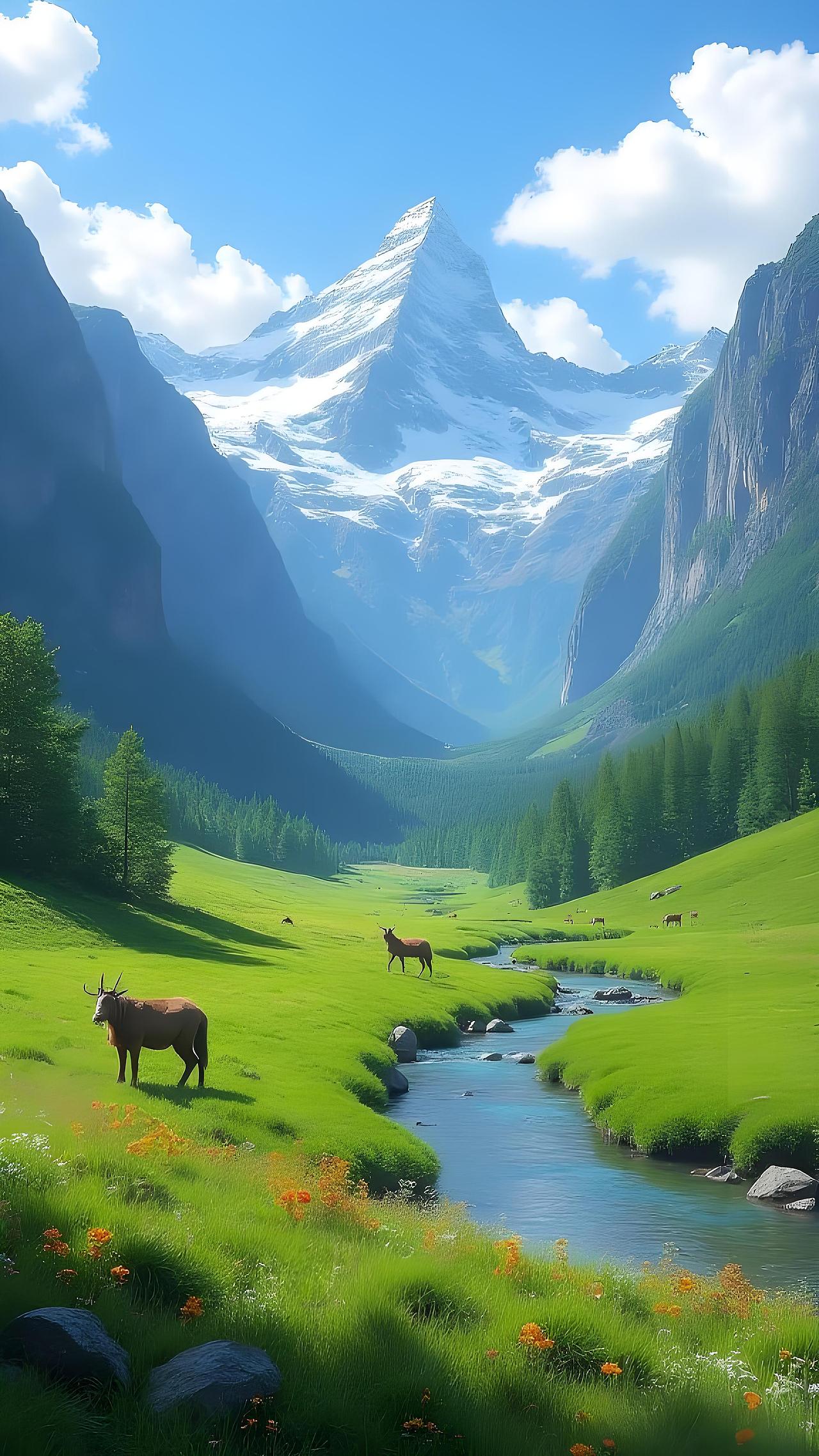 四季变挽的风景（图ZMzk2MTU0NTA4） - AI作品 - 站酷设计师Z012210565原创素材 - 站酷ZCOOL