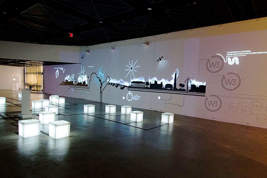 以动态投影墙与交互体验为核心，构建吸引流量的新一代展厅方案。