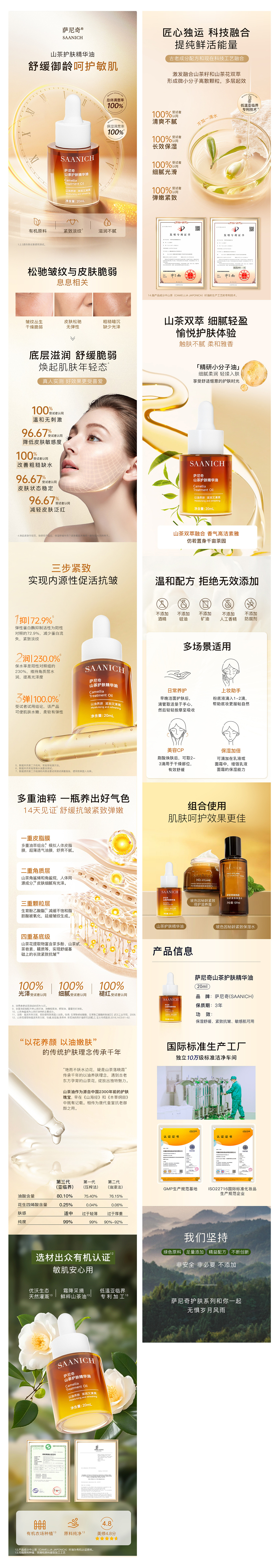 萨尼奇护肤品详情页4款产品