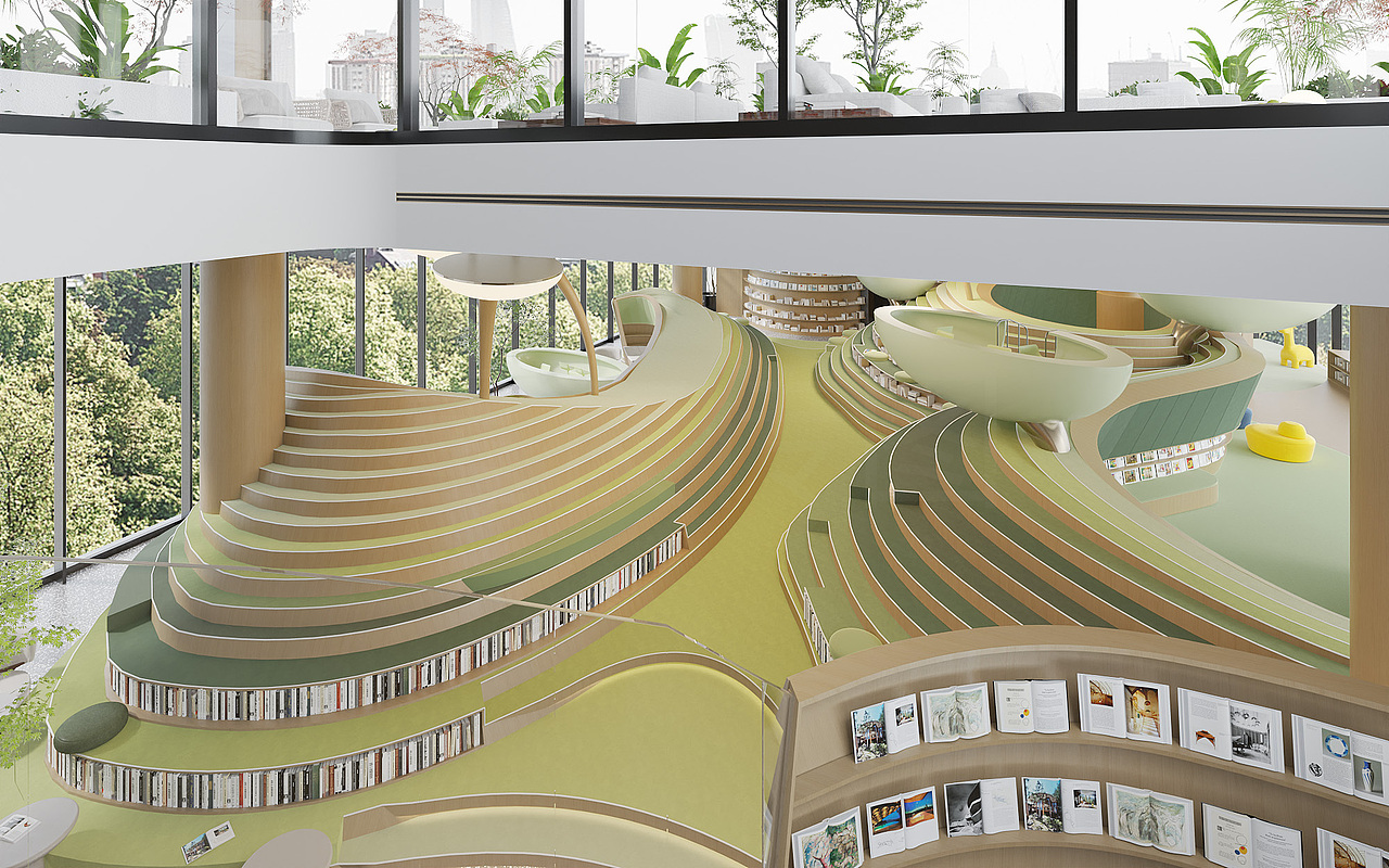 大型书店效果图案例