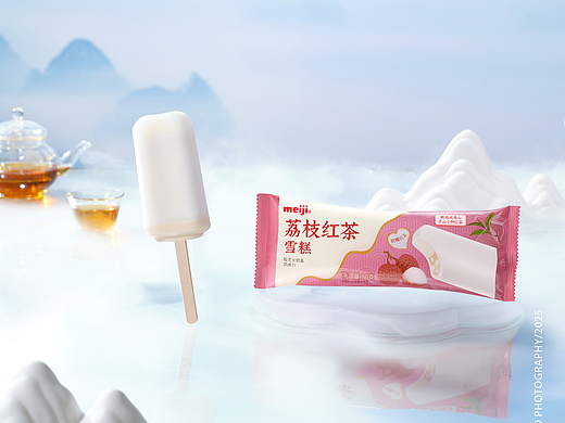 明治冰淇淋推广图｜坚果视觉