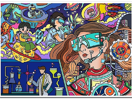 学生电脑绘画绘图作品信息素养活动作品制作设计2510