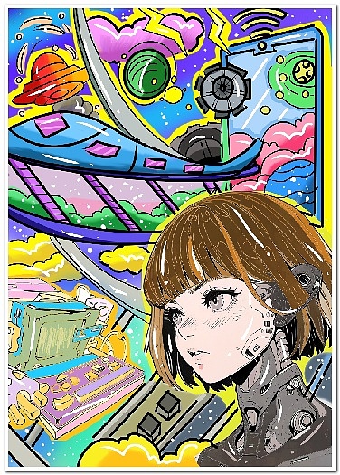 学生电脑绘画绘图作品信息素养活动作品制作设计2513