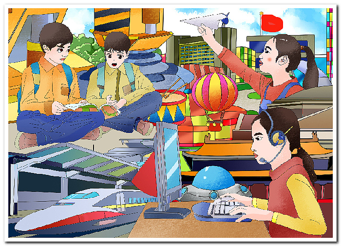 学生电脑绘画绘图作品信息素养活动作品制作设计2513