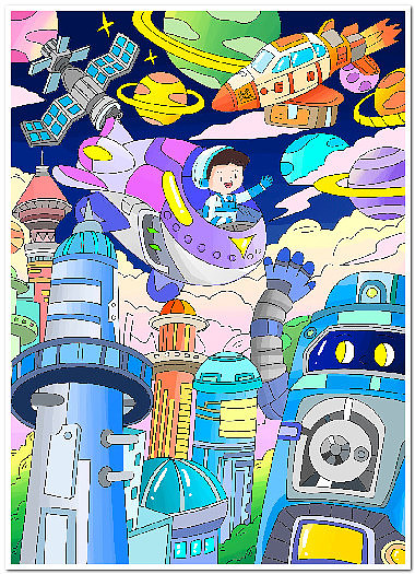 学生电脑绘画绘图作品信息素养活动作品制作设计2513