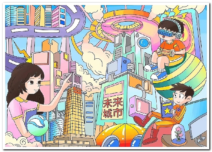 学生电脑绘画绘图作品信息素养活动作品制作设计2513