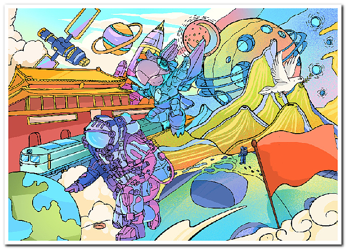 学生电脑绘画绘图作品信息素养活动作品制作设计2513