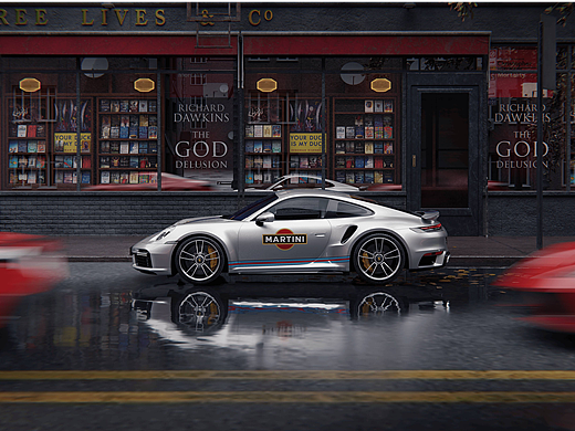 【汽车渲染】保时捷911 turbo s-拉花渲染