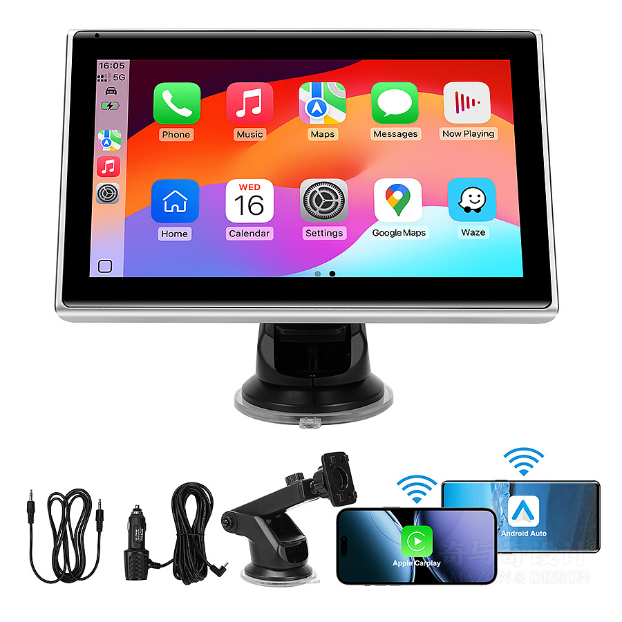 亚马逊主图设计案例 导航仪拍照设计