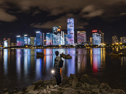 福州花海公园CBD夜景 真的很绝