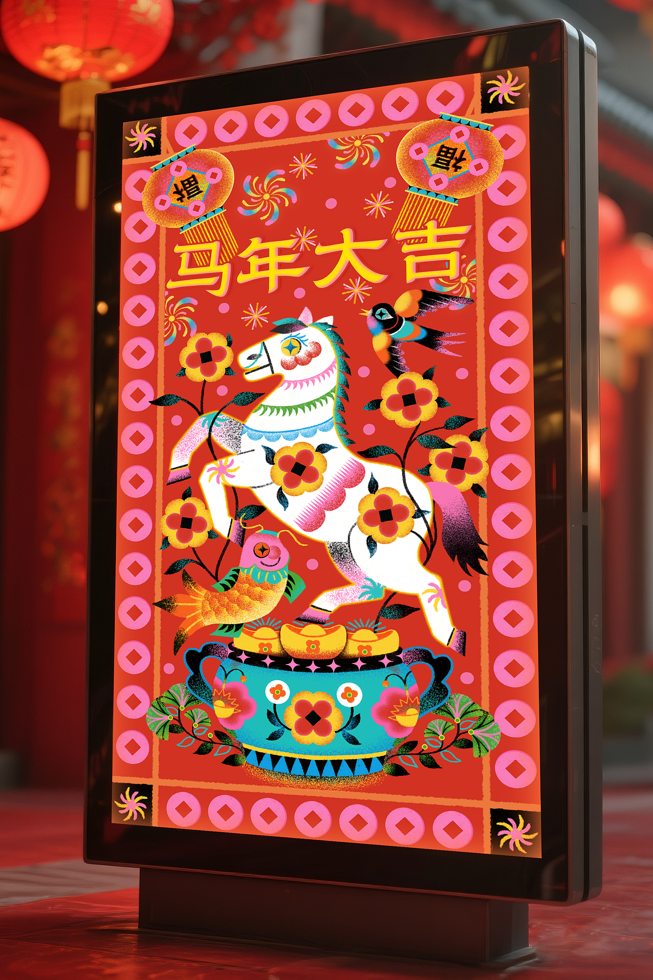 马年大吉（图ZMzk2MjQxMDUy） - 新锐潮流插画 - 站酷设计师猫小燕原创素材 - 站酷ZCOOL