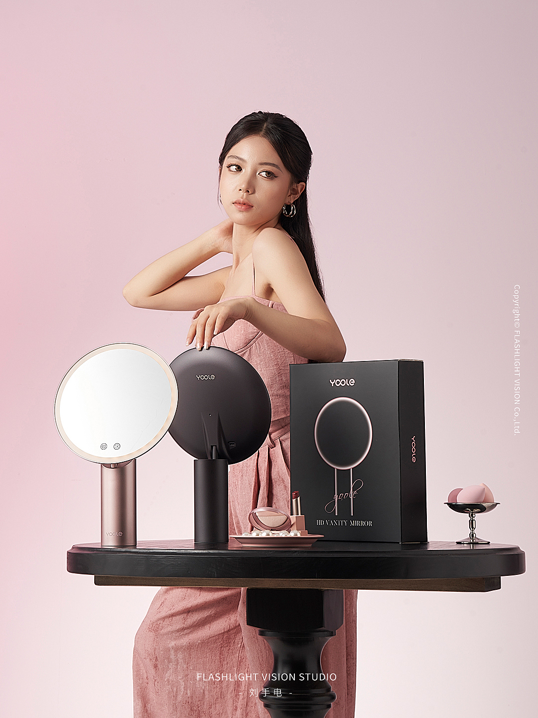 刘手电产品摄影 | yoole美妆镜 led化妆镜 化妆品 宁波（图ZMzk2MjU1NTgw） - 产品摄影 - 站酷设计师刘手电视務所原创素材 - 站酷ZCOOL