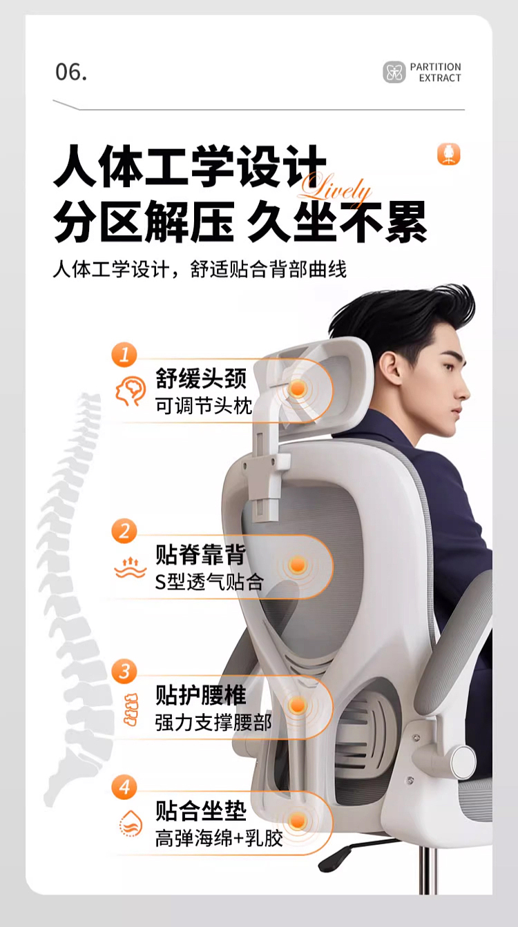 人体工学电竞椅详情