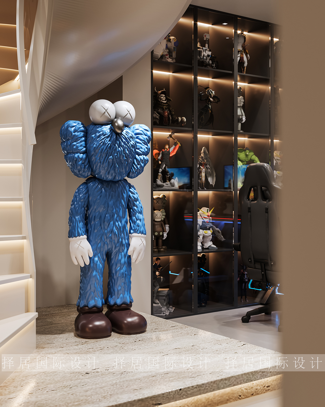 悟美设计:莫里斯花源(别墅)152号室内装饰设计