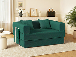 墨绿色双人沙发场景渲染,亚马逊主图