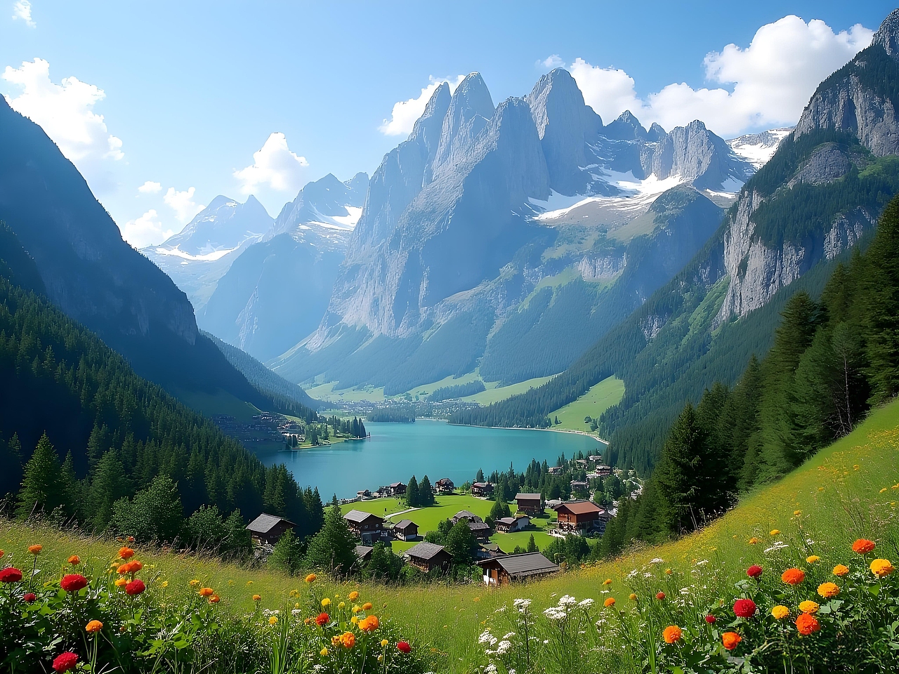 瑞士风景（图ZMzk2MjcxOTU2） - AI作品 - 站酷设计师Z012210565原创素材 - 站酷ZCOOL
