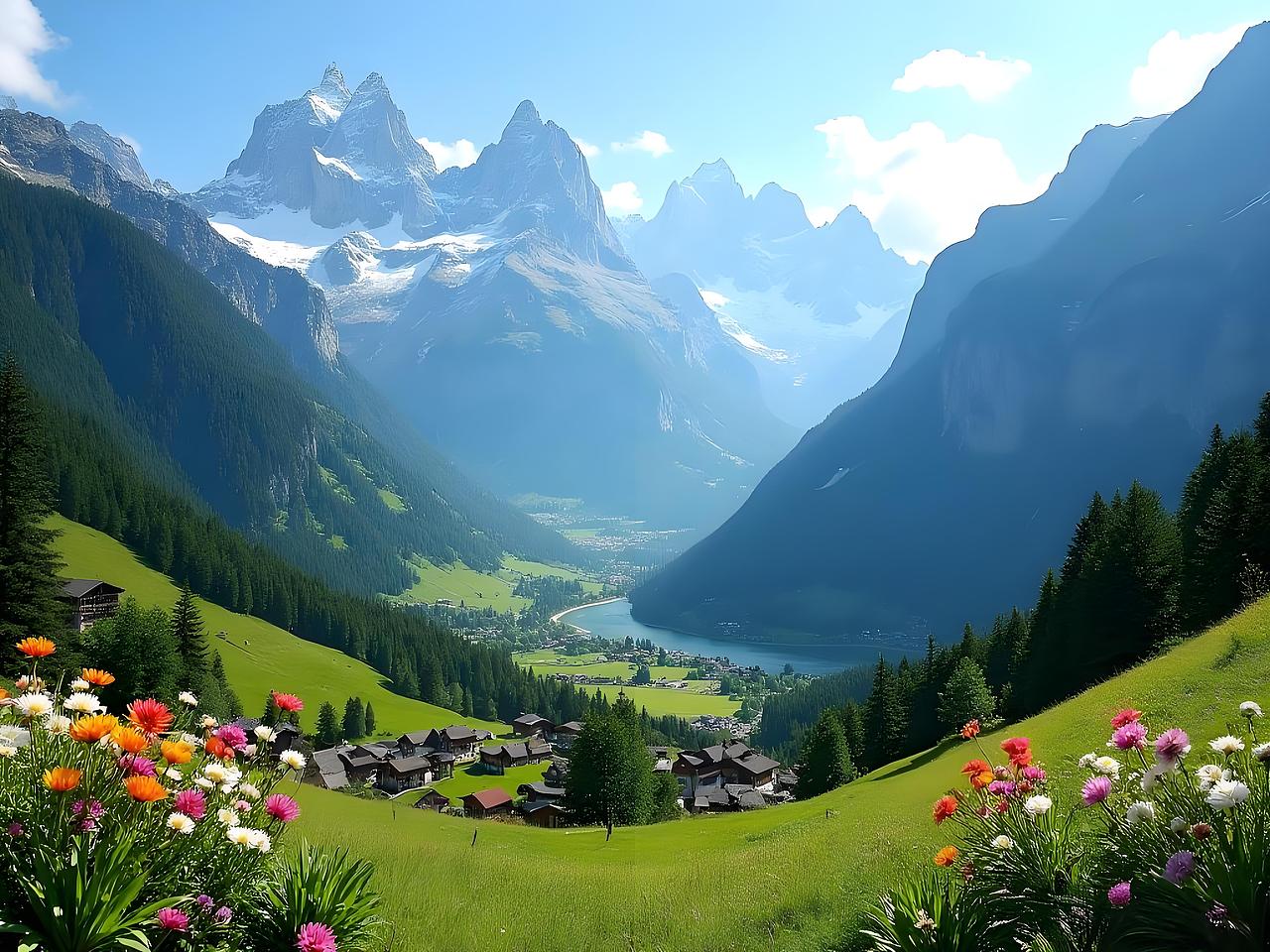瑞士风景（图ZMzk2MjcxOTQ0） - AI作品 - 站酷设计师Z012210565原创素材 - 站酷ZCOOL