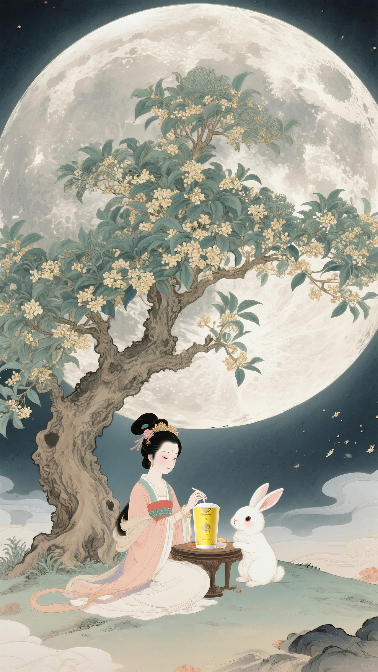 爷爷不泡茶：月下东方香（图ZMzk2MjgwMDky） - AI作品 - 站酷设计师车小居子原创素材 - 站酷ZCOOL