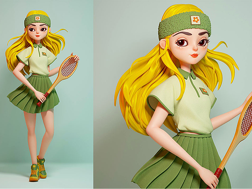 ZBrush/MD-网球少女角色模型制作教程。zbrush雕刻教程