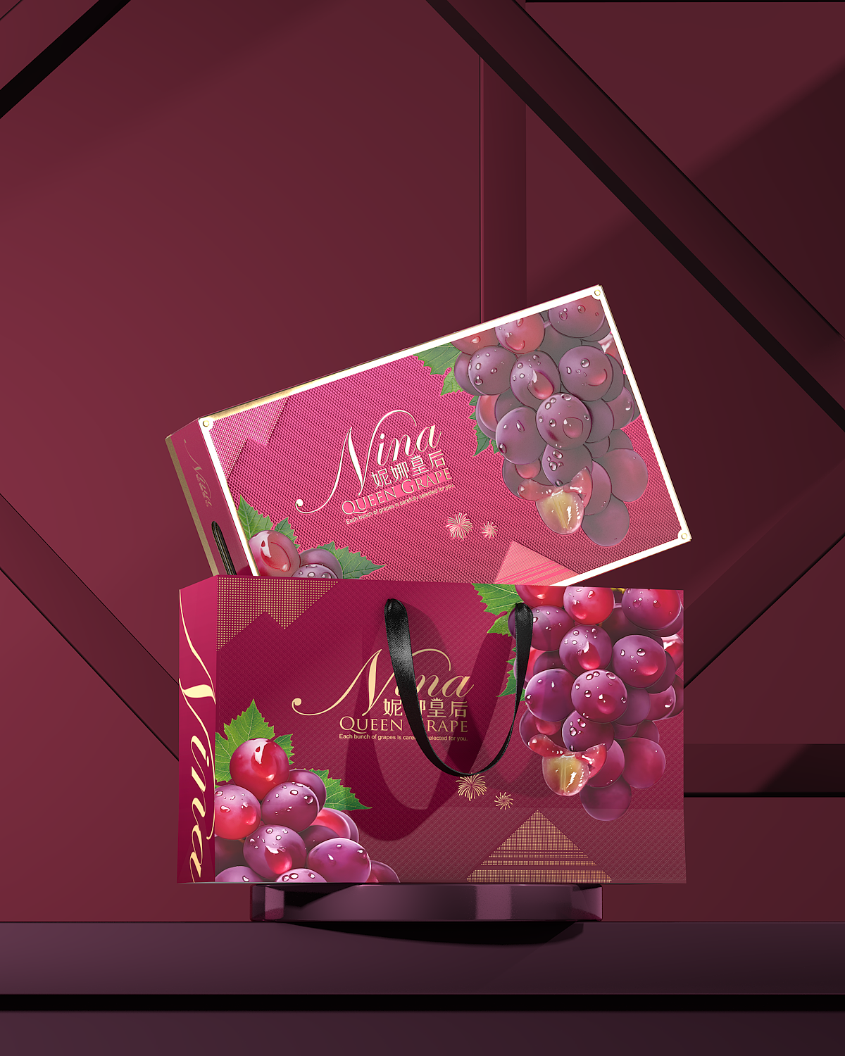 妮娜皇后包装盒（图ZMzk2Mjk1MTM2） - 包装 - 站酷设计师一地麦苗原创素材 - 站酷ZCOOL