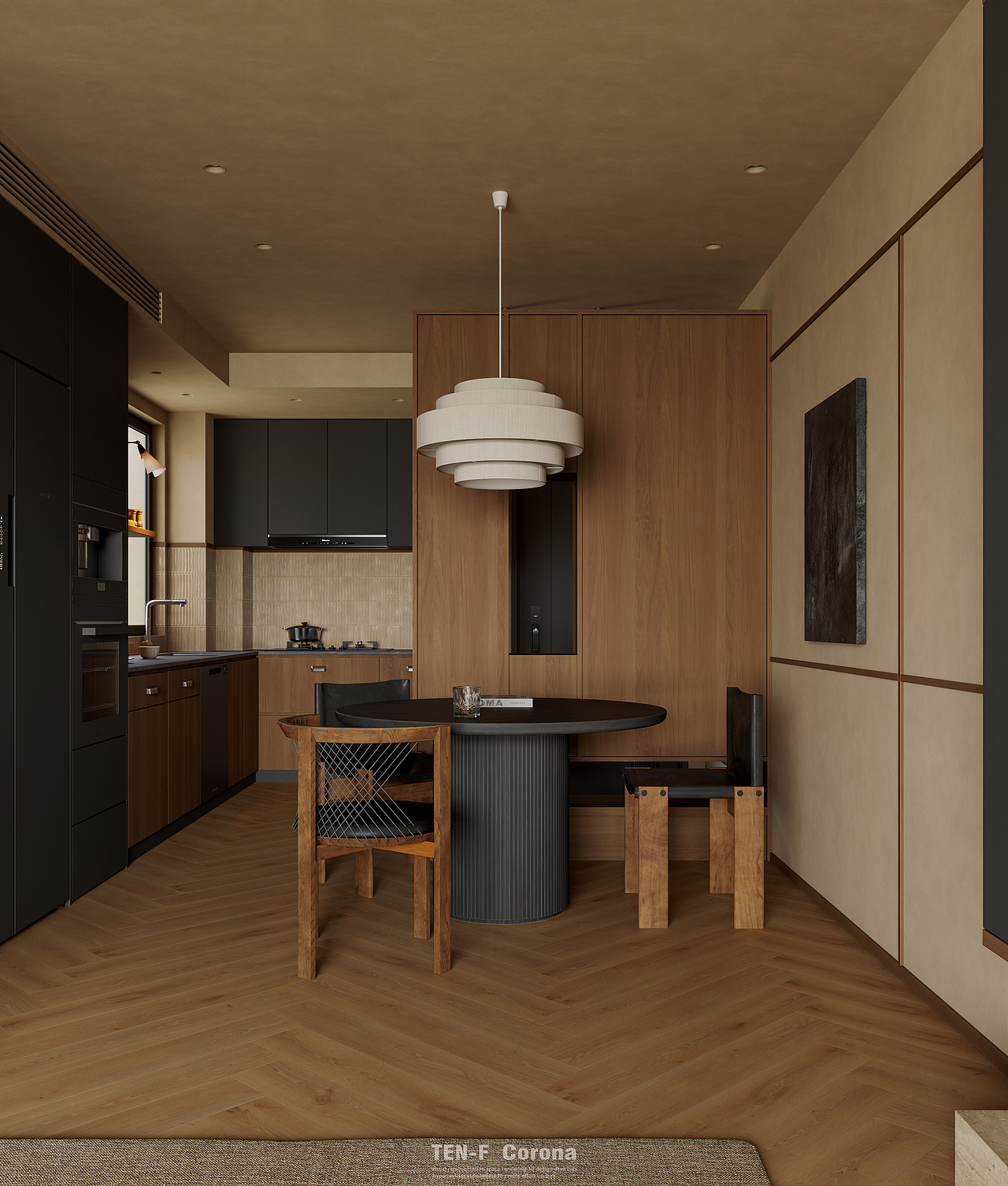 小户型中古风渲染