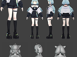 【blender教程】三渲二人物，二次元角色建模系列教程