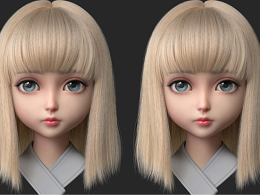 Maya-零基础金发小萝莉角色模型制作教程。maya人物
