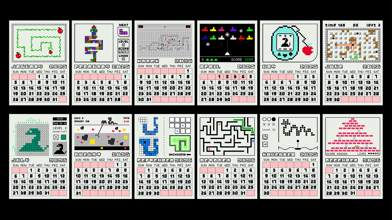 2025年日历（图ZMzk2MzM2NTU2） - 艺术插画 - 站酷设计师花卷erii原创素材 - 站酷ZCOOL