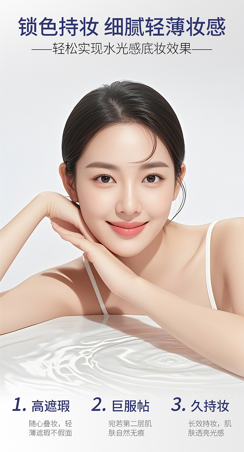 美妆化妆品气垫霜详情页设计