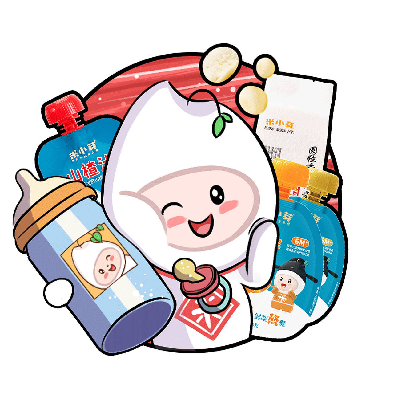 米小芽-小米宝表情包/插画