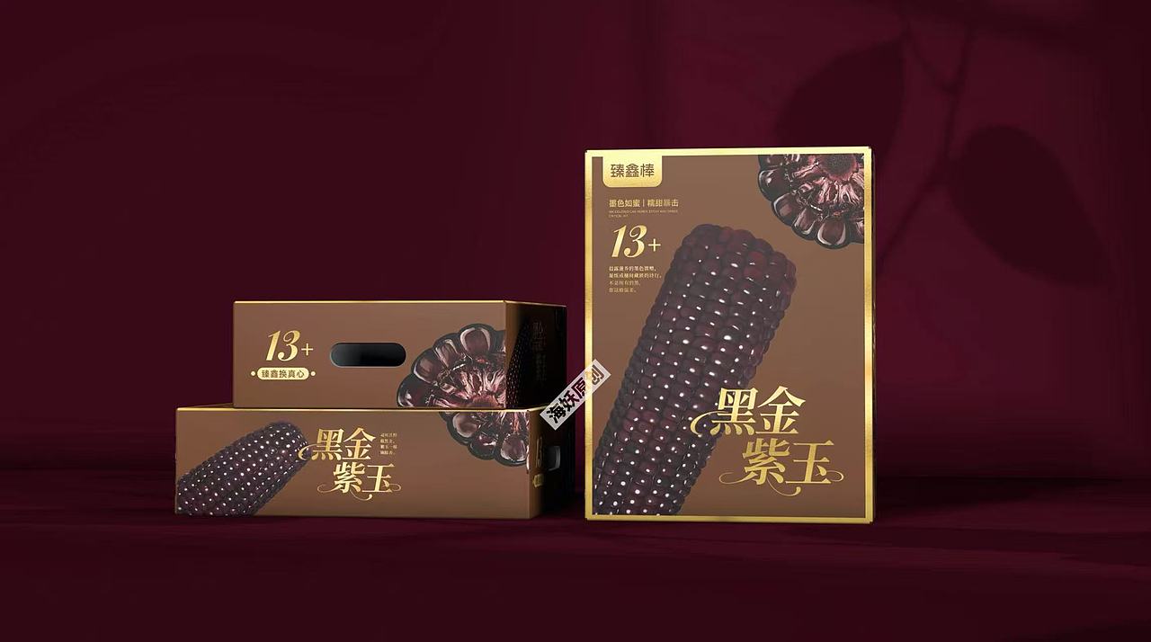 {原创}水果玉米🌽礼盒手绘插画包装设计