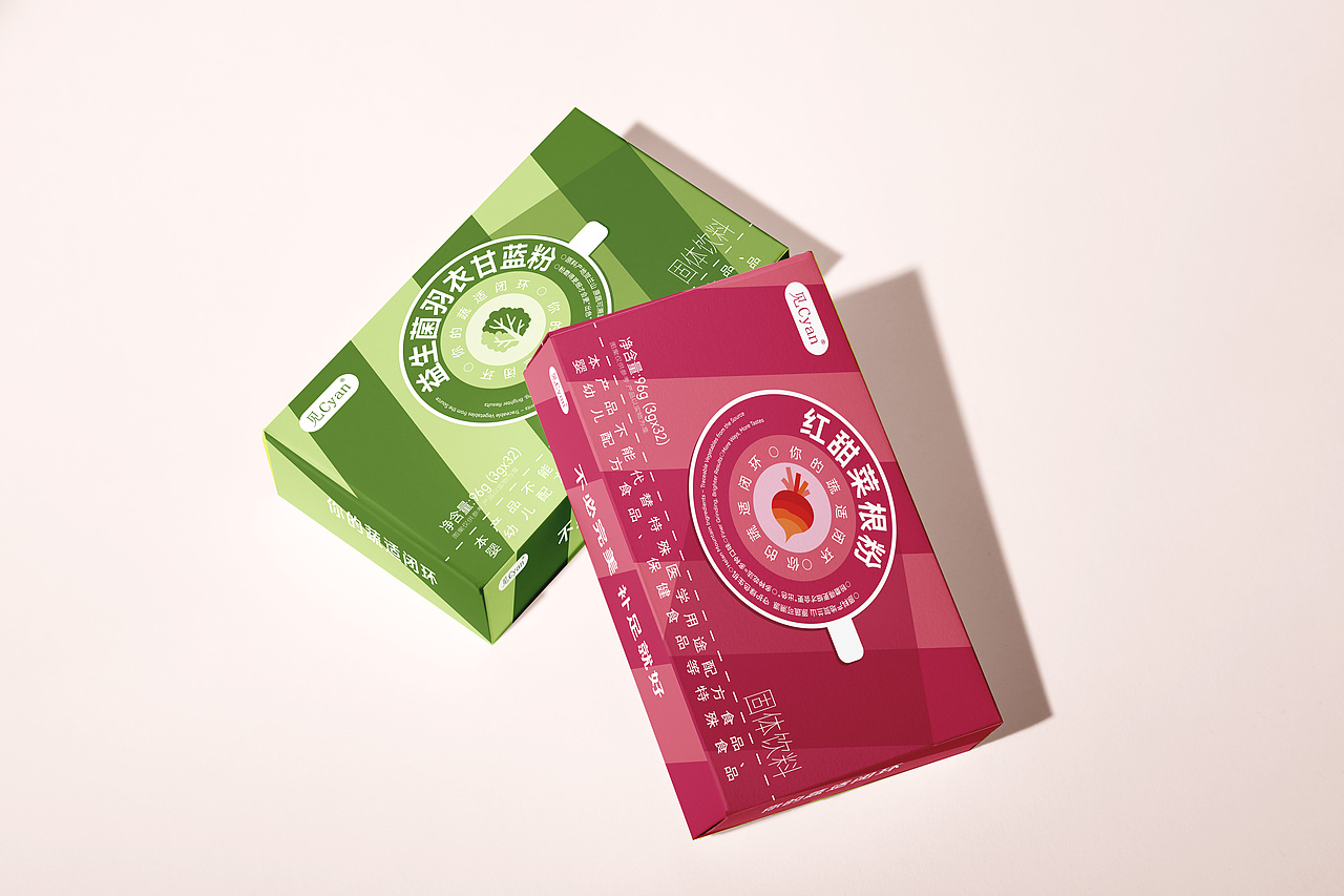 见Cyan果蔬粉系列包装设计（草木青设计）