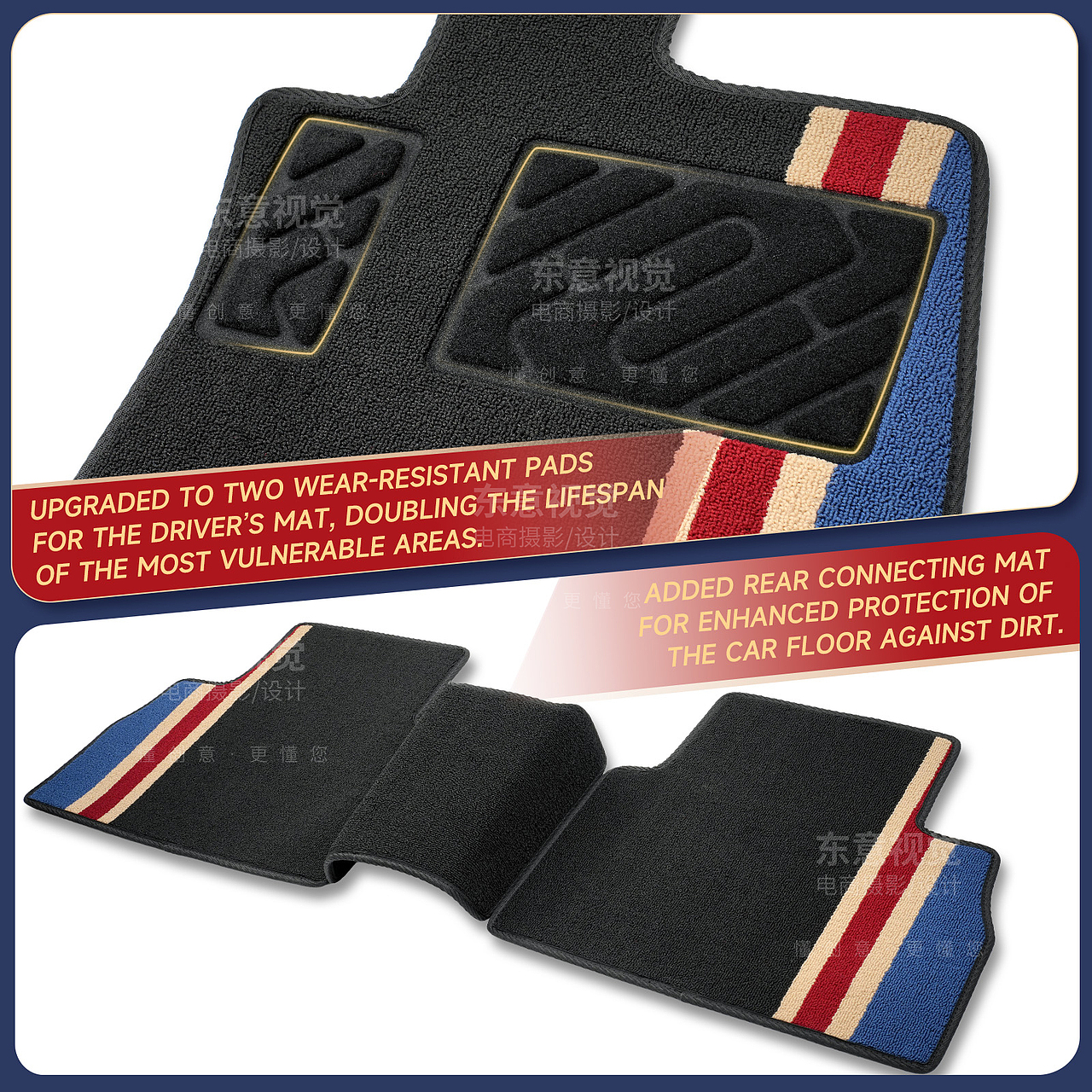 🏆【汽车脚垫的视觉革新｜亚马逊爆款主副图全案解析｜