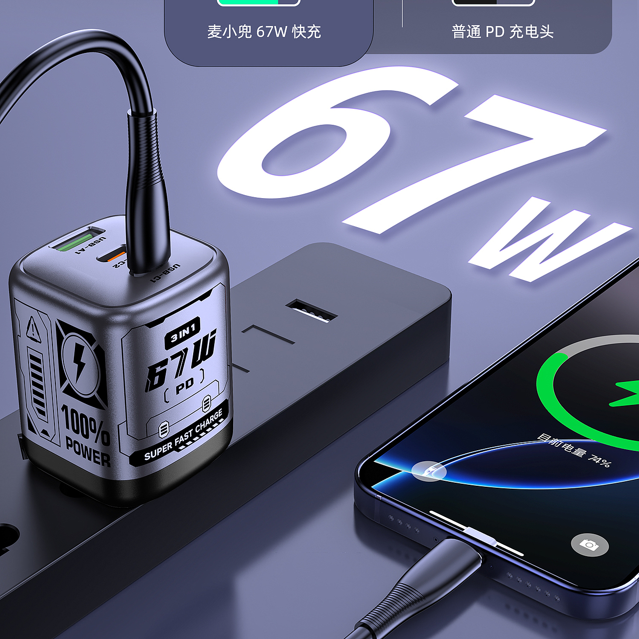 67W 闪充头 详情页