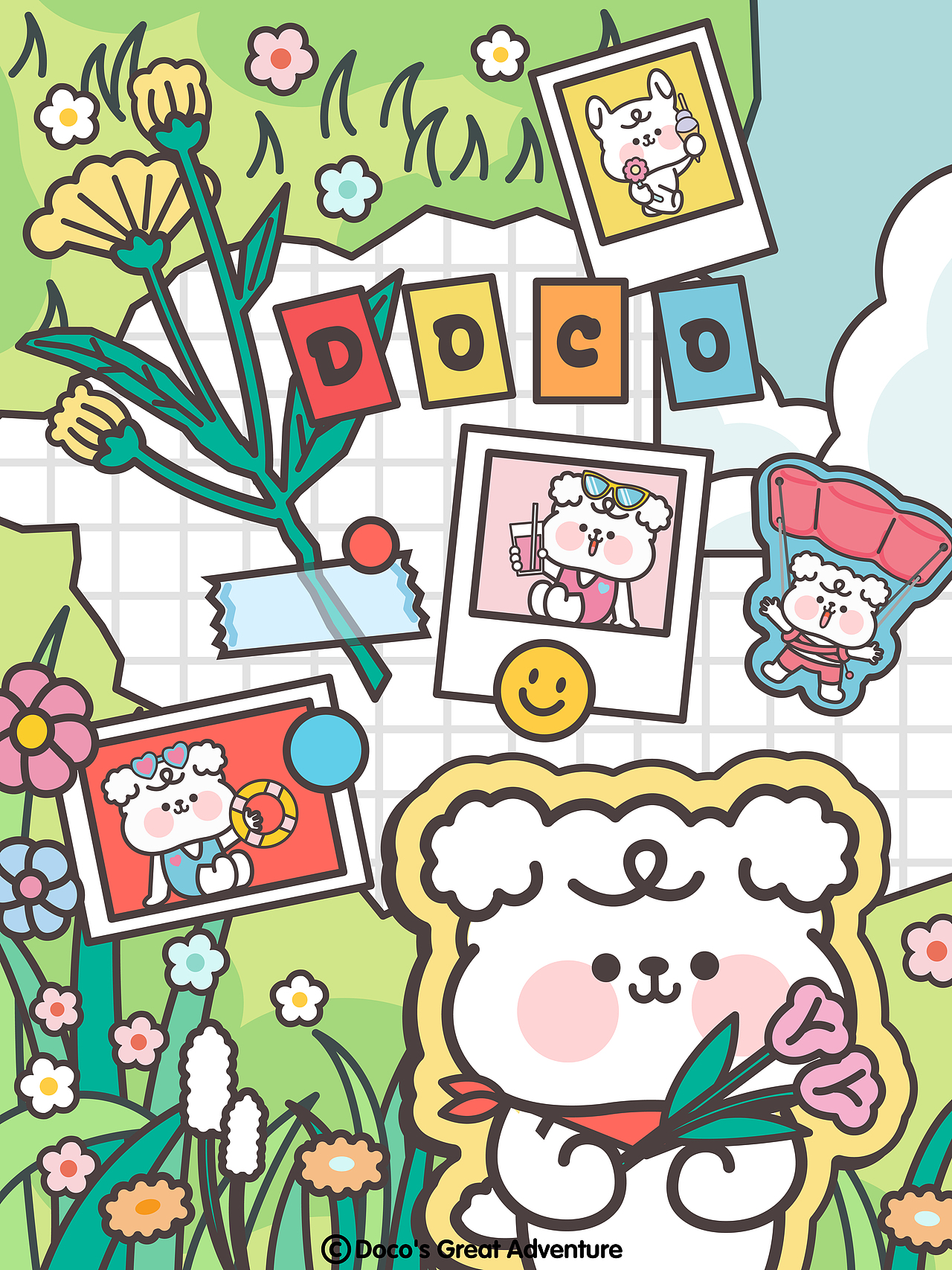 宠物IP手帐日记语录插画