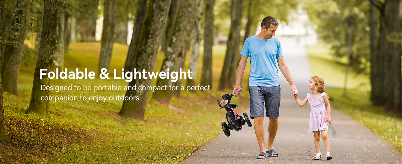 亚马逊A+ 五合一儿童三轮车