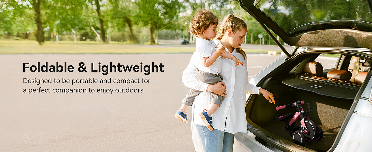 亚马逊A+ 五合一儿童三轮车