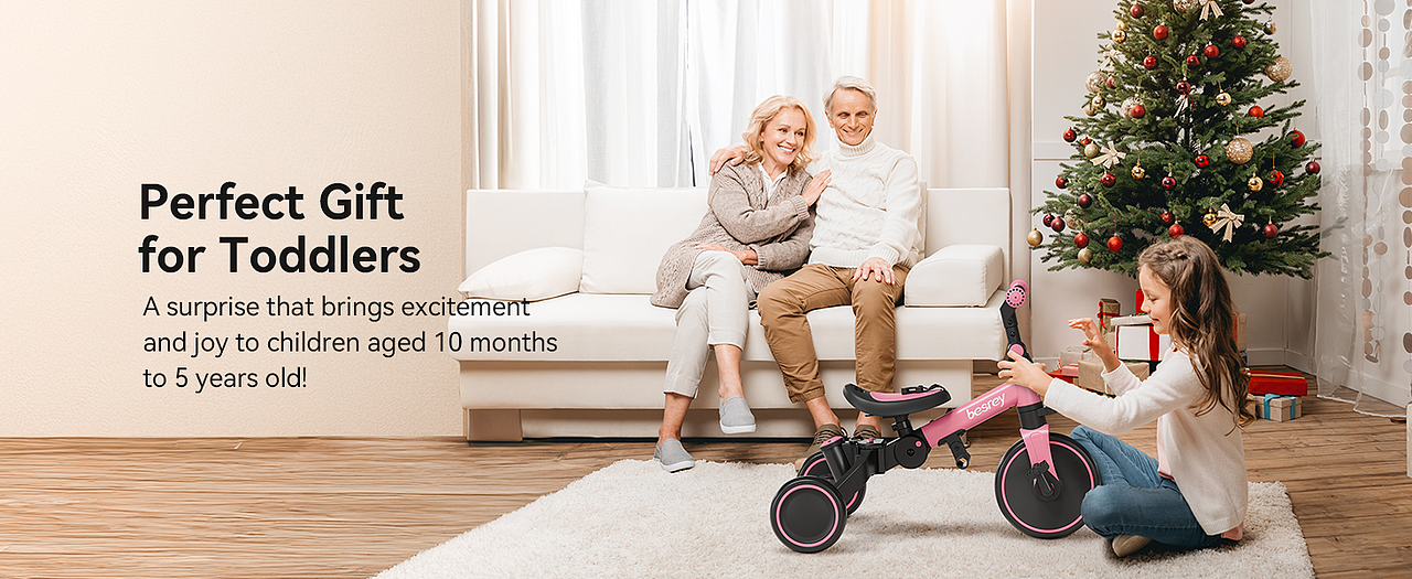 亚马逊A+ 五合一儿童三轮车