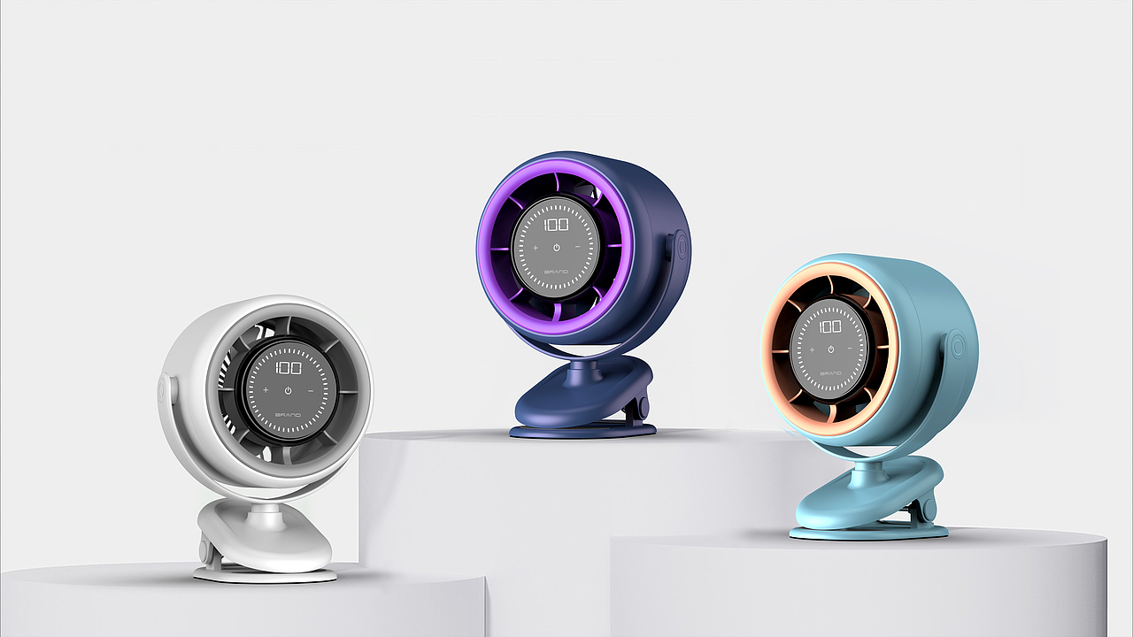 桌面风扇-夹子风扇-工业设计