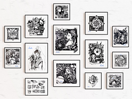 黑白之境 | 照大地5组手绘装饰画作品-01