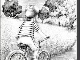 部分黑白插画稿