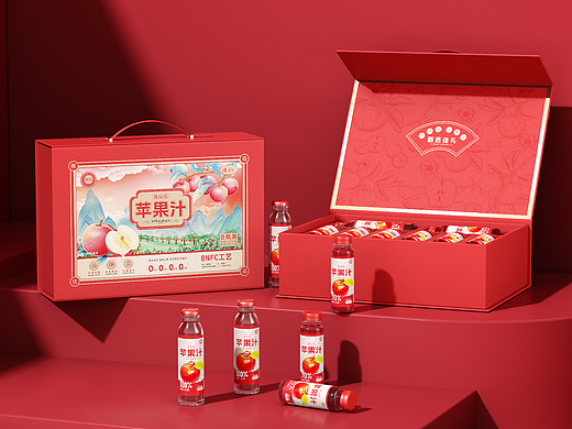 苹果汁包装设计、原创包装设计、包装设计、食品包装