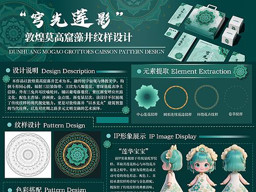 “穹光莲影”敦煌藻井纹样设计
