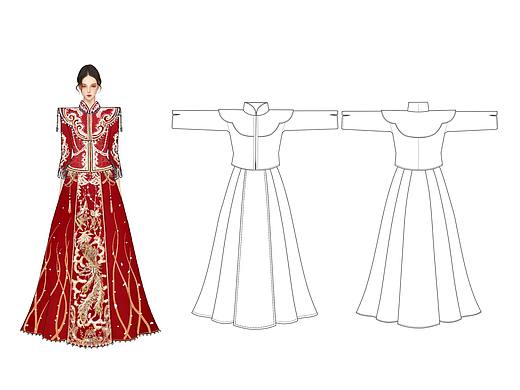服装效果图款式图设计