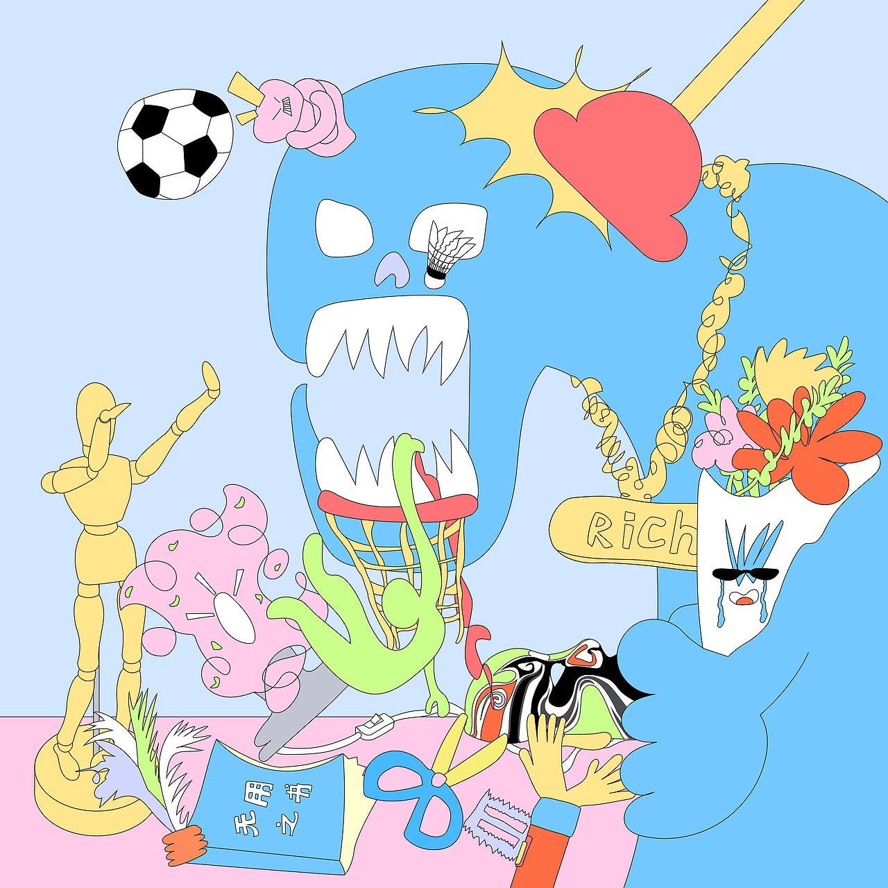 画画日记27（图ZMzk2NDg5NzY0） - 新锐潮流插画 - 站酷设计师彩色乱麻原创素材 - 站酷ZCOOL