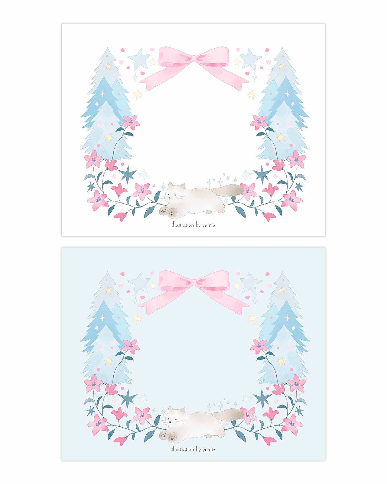 水彩手绘风插画边框（图ZMzk2NDkzMjg0） - 商业插画 - 站酷设计师玉米呀yumia原创素材 - 站酷ZCOOL