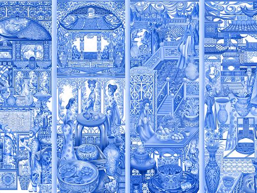 《青花四季·瓷上雅宴》——以青花为笔，绘千年饮食风