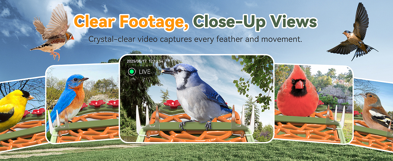 太阳能屋顶喂鸟器