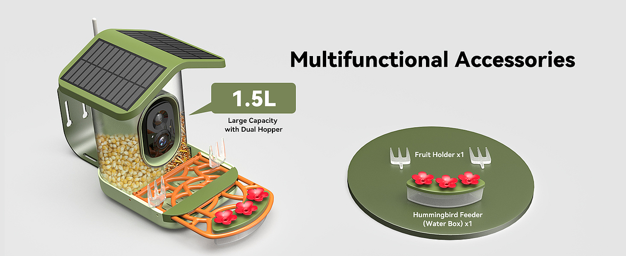 太阳能屋顶喂鸟器