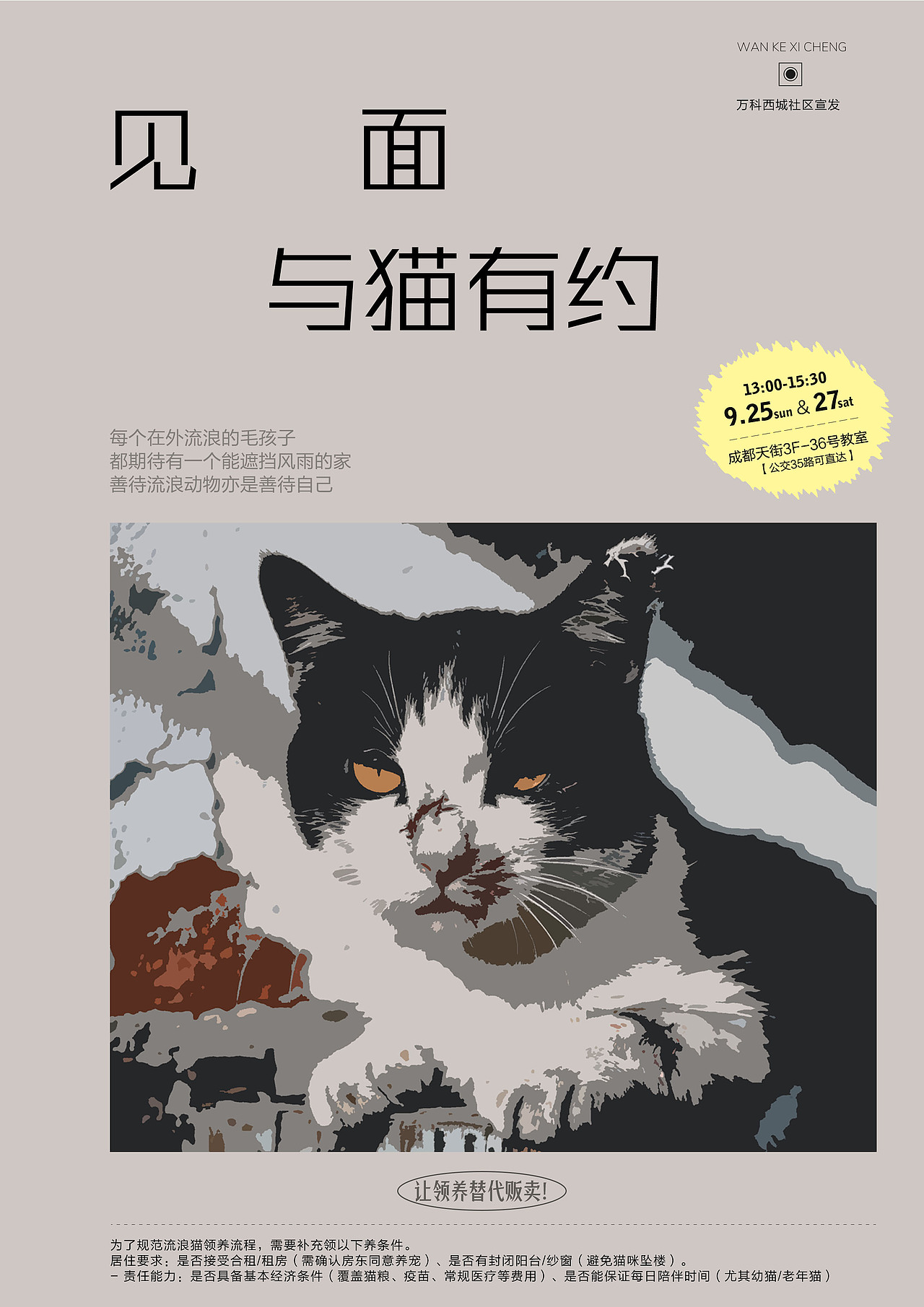 流浪猫公益海报